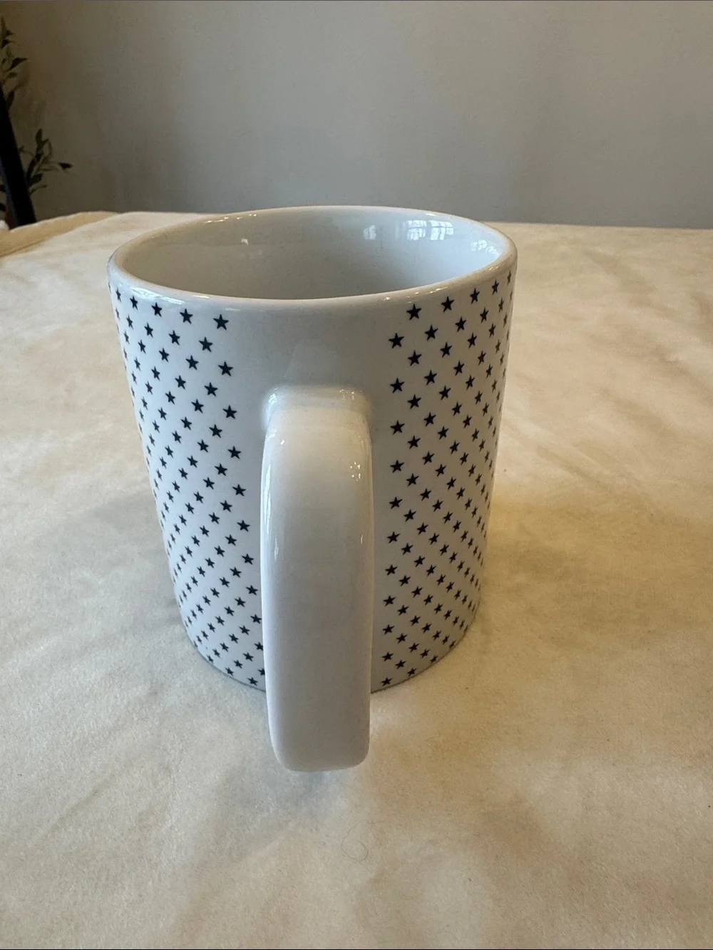 Vintage! Patriotic Ralph Lauren Monogram Mug with Blue Stars and Red Lettering